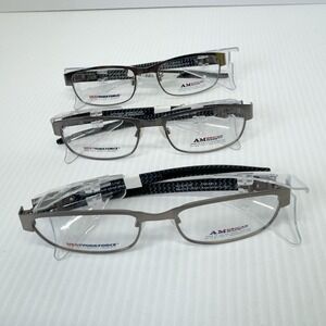 3 NEW ART CRAFT USA Workforce Safety Eyeglass Frames 44193 Pewter /Blue Carbon